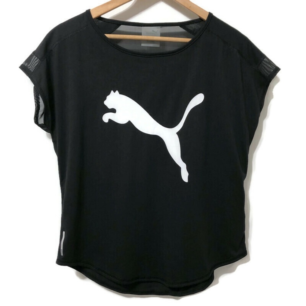 PUMA | Black & White Logo T-shirt | Size Small
